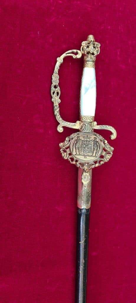 A fine DANISH DIPLOMATIC SWORD complete in its scabbard manufactured By Wilkinson LONDON. Ref 3943.